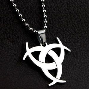 Superhero Silver Stainless Steel Titanium Necklace